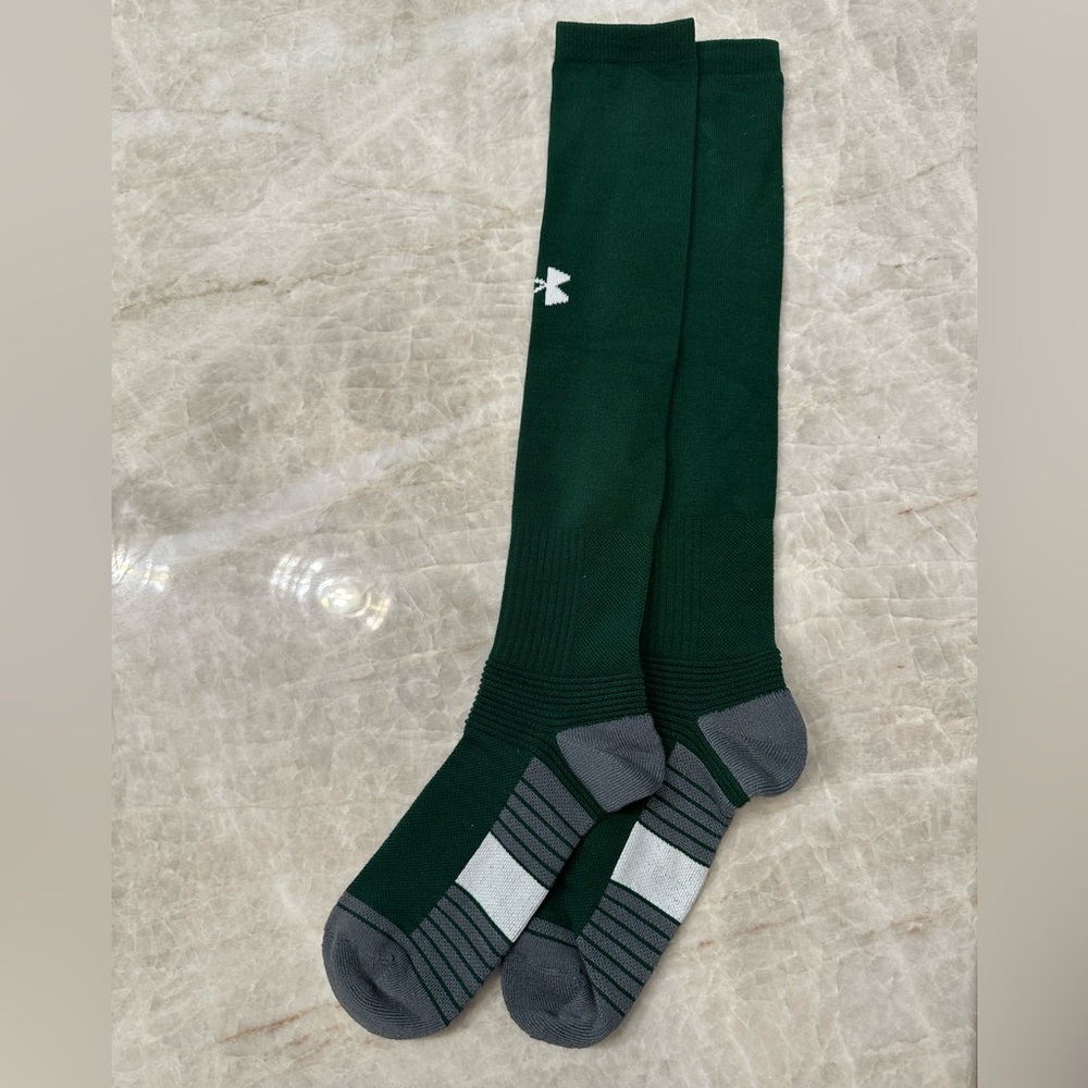 Under Armour Men's Green and Gray Athletic Socks